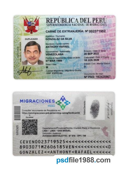 Peru National ID Card